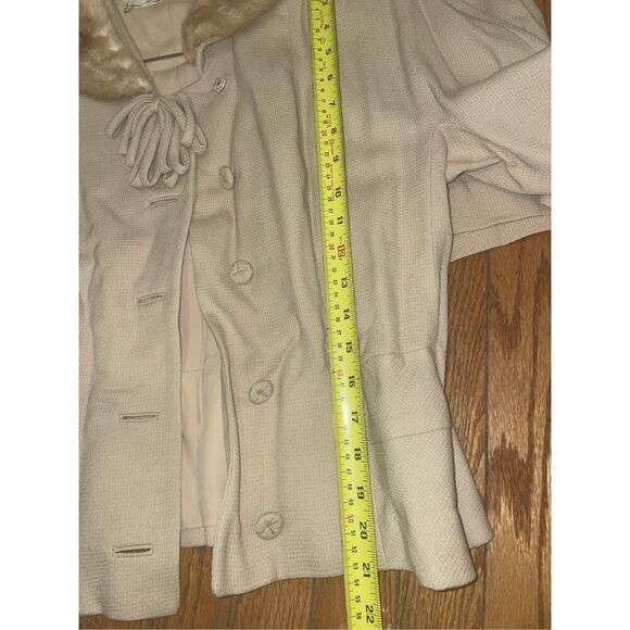 Vintage Mahoney’s beige tan faux fur blazer 2 piece skirt set size medium - Picture 12 of 15